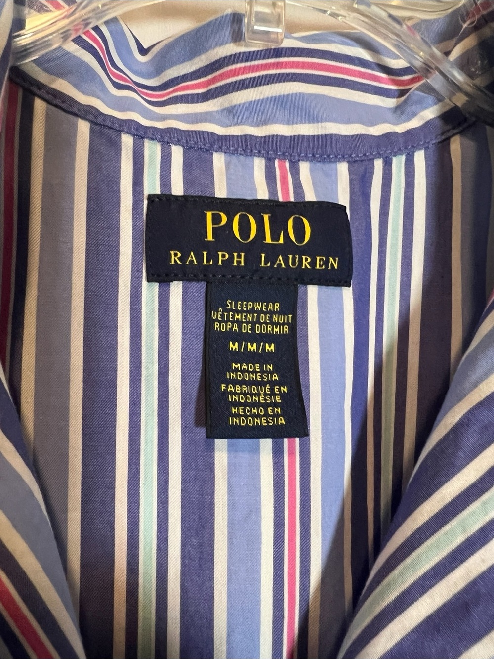 Polo Ralph Lauren Striped Cotton Pajama Set Size Medium - Picture 3 of 10
